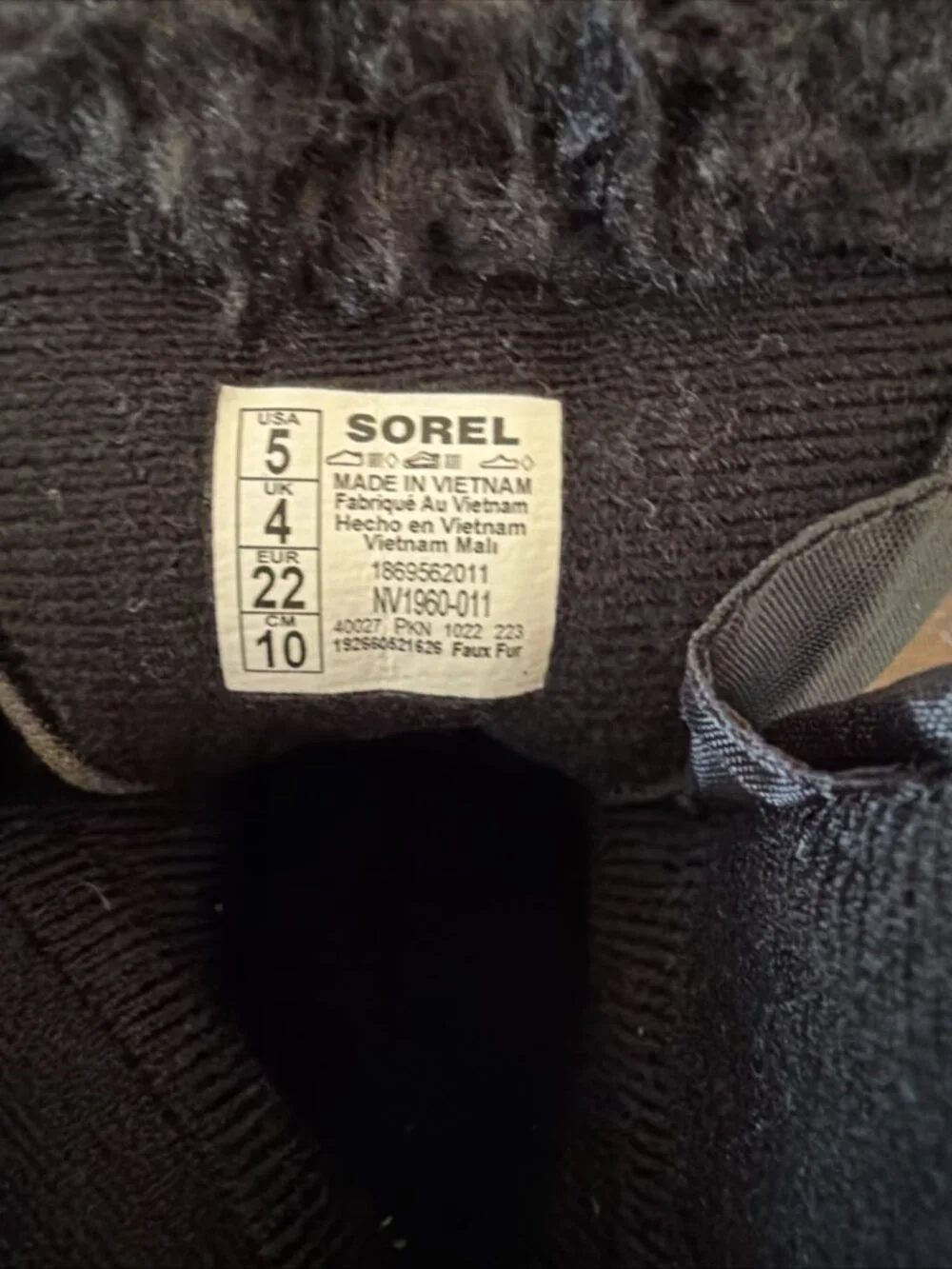Sorel Boots Kids 5 Toddler Commander Insulated Winter Snow Boot Black NV1960-011